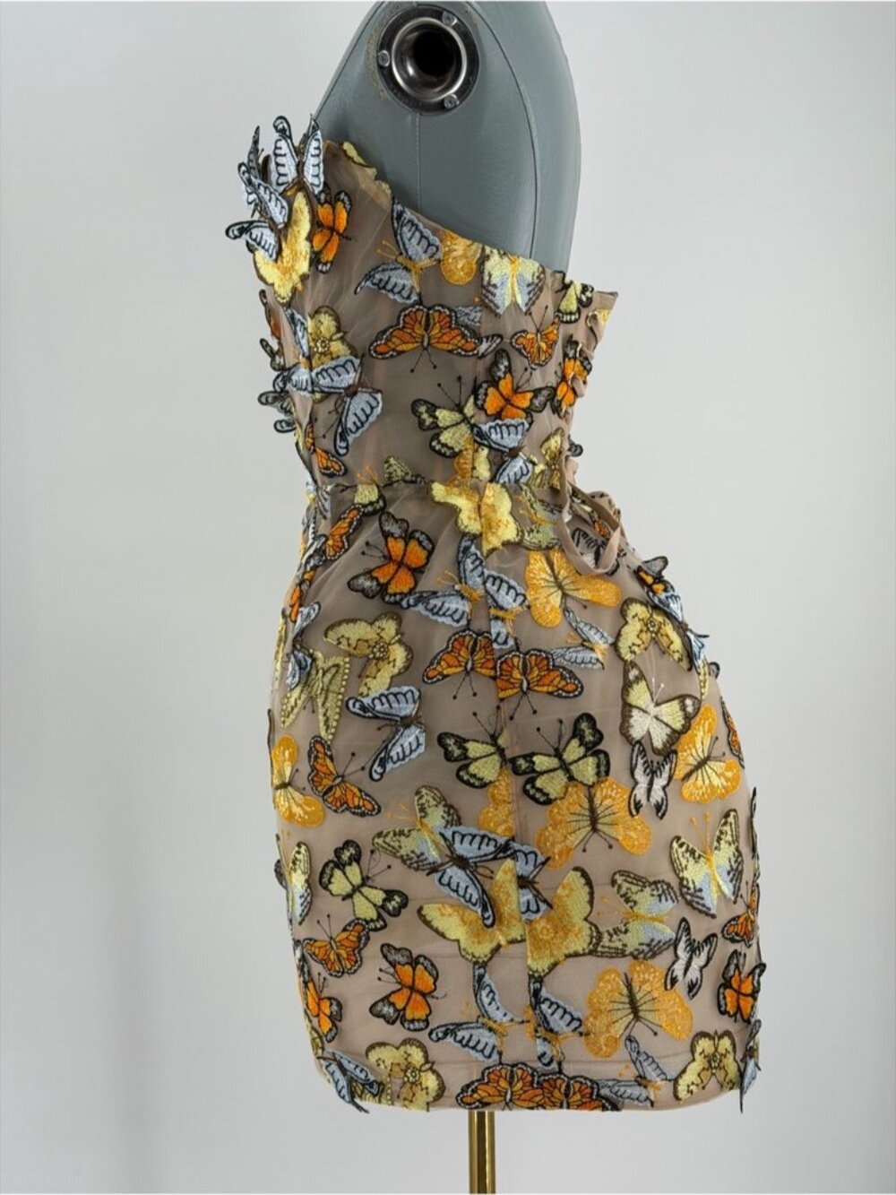 🆕 BRONX & BANCO 🧿 NWOT Bella Butterfly Maraya Strapless Mini Dress, Sz L US 8 - Picture 9 of 15